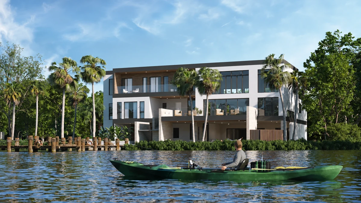 Architectural rendering of McKay viewed from the water